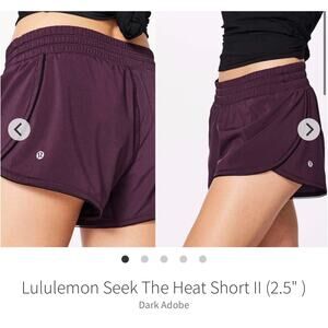 Lululemon Seek The Heat Short II 2.5” Dark Adobe Size 4